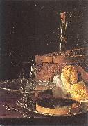 Melendez, Luis Eugenio Still-Life with a Box of Sweets and Bread Twists Sweden oil painting reproduction